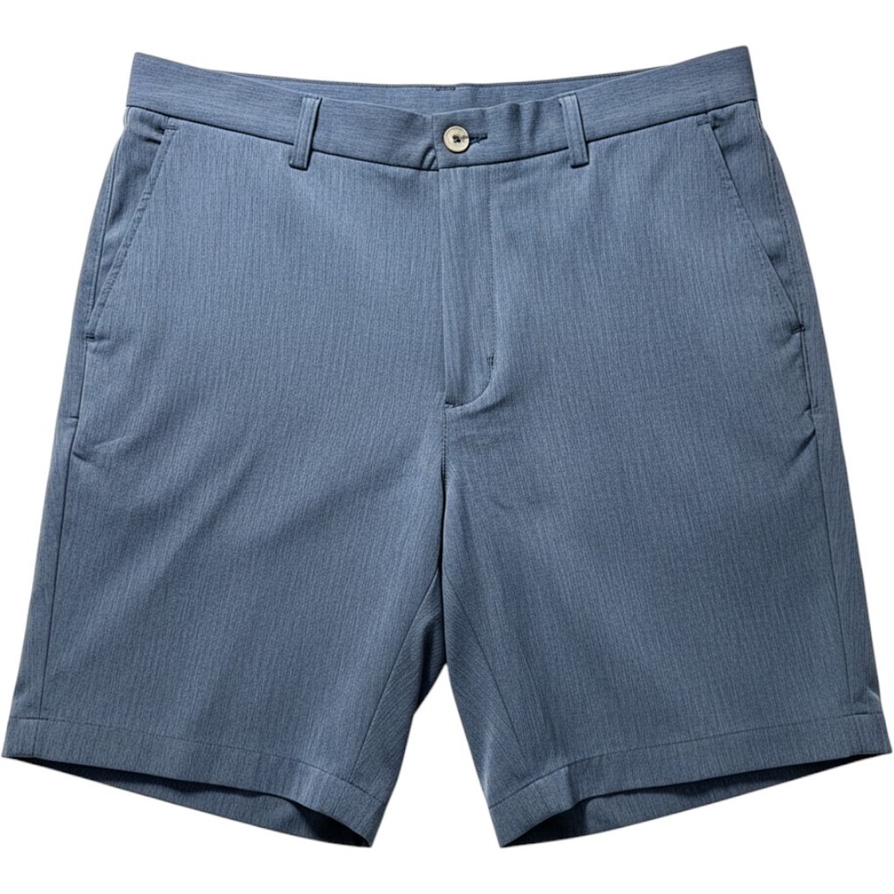 Tailorbyrd Shorts Mens W36 Heather Navy Flamingo Logo Golf Performance EUC